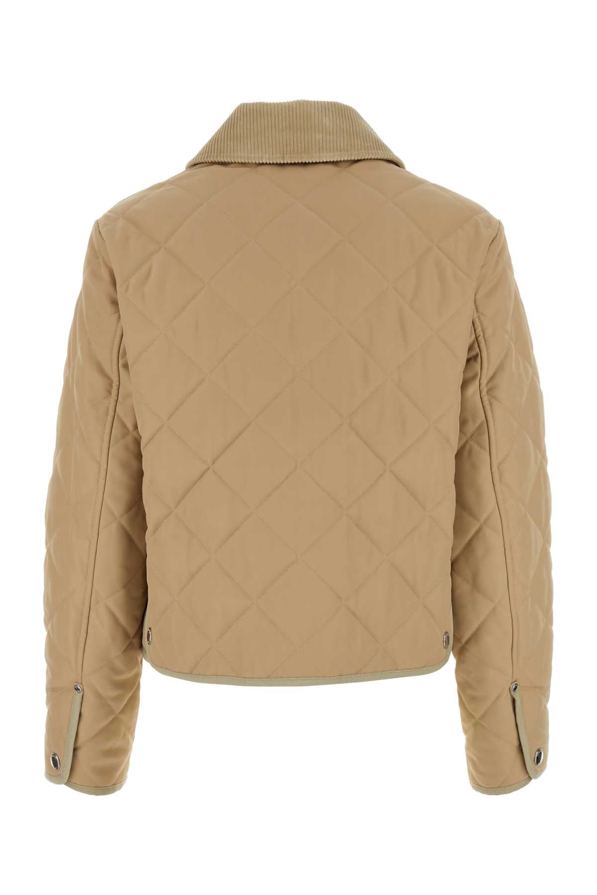 BURBERRY Stylish Women's Beige Padded Jacket