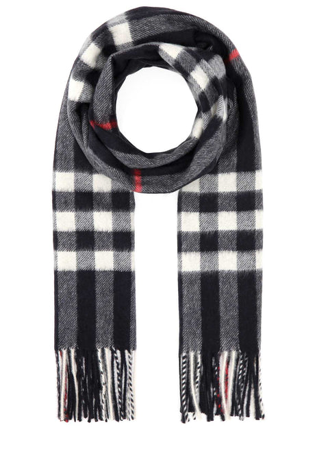 BURBERRY Embroidered Cashmere Scarf - 168 cm x 30 cm