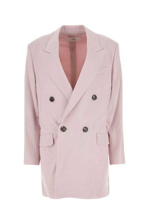 AMI Light Pink Oversized Wool Blazer