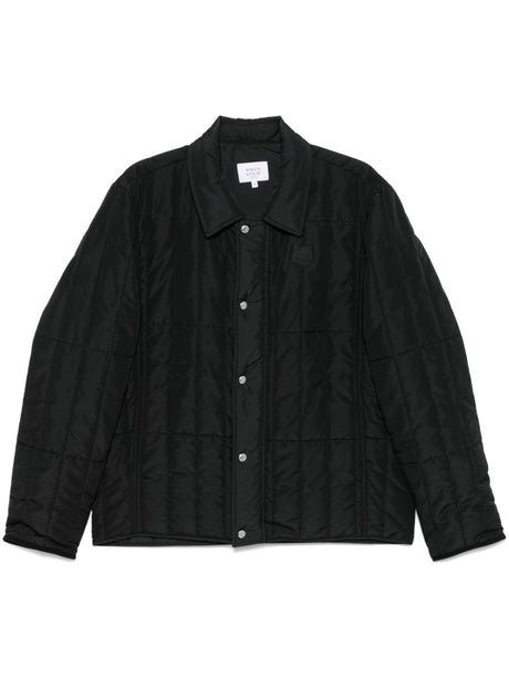 MAISON KITSUNÉ Men's Quilted Jacket - Classic Black Padded Design