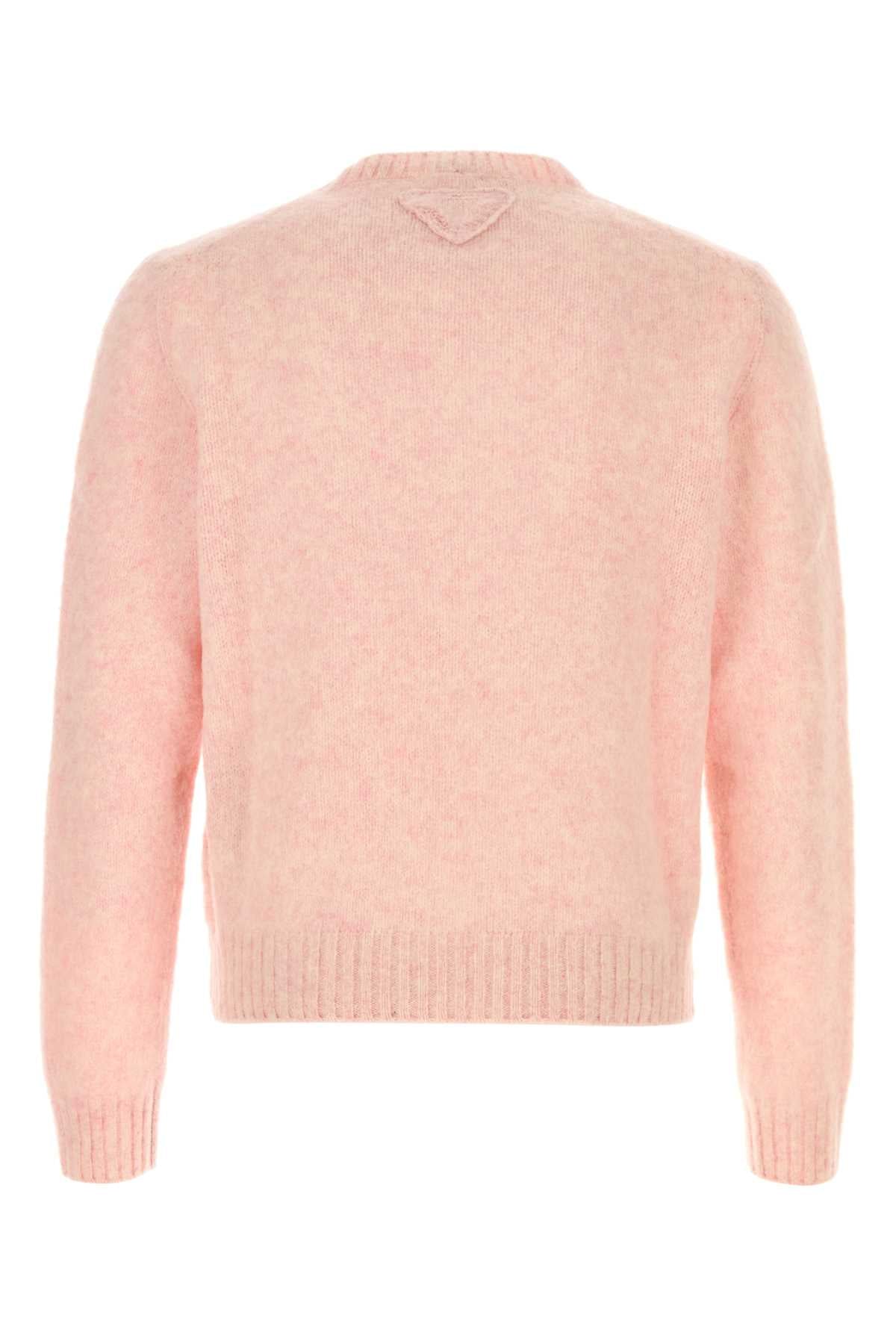 PRADA Pastel Pink Wool Sweater for Men