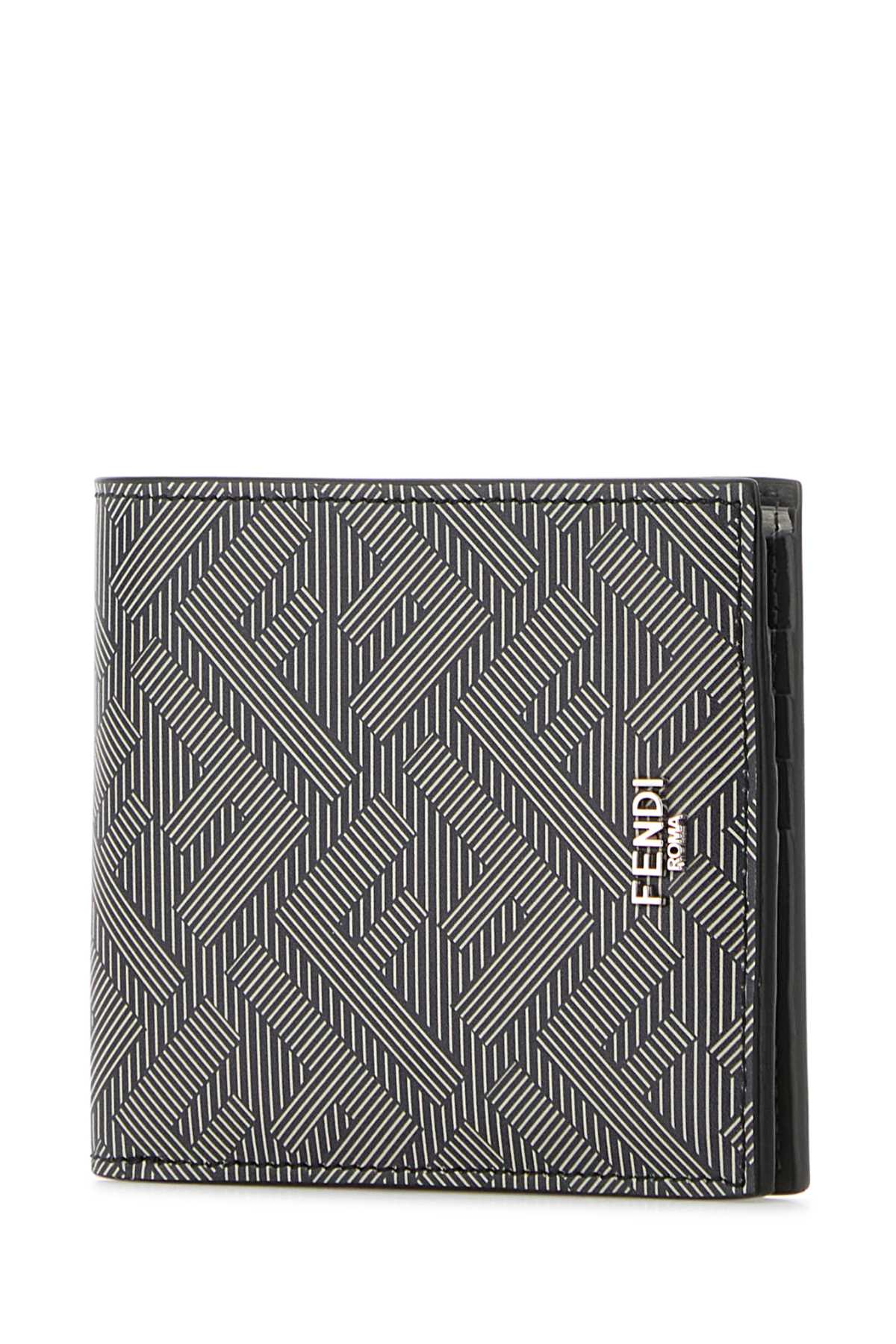 FENDI Mini Printed Leather Wallet for Him