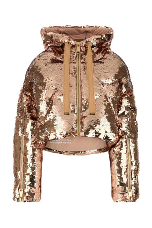 KHRISJOY Embellished Down Jacket for Women - Mini Fit