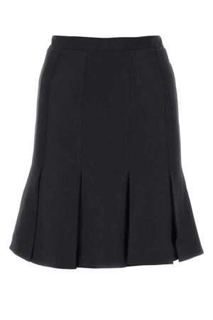 PATOU Midnight Blue Stretch Wool Mini Skirt for Women