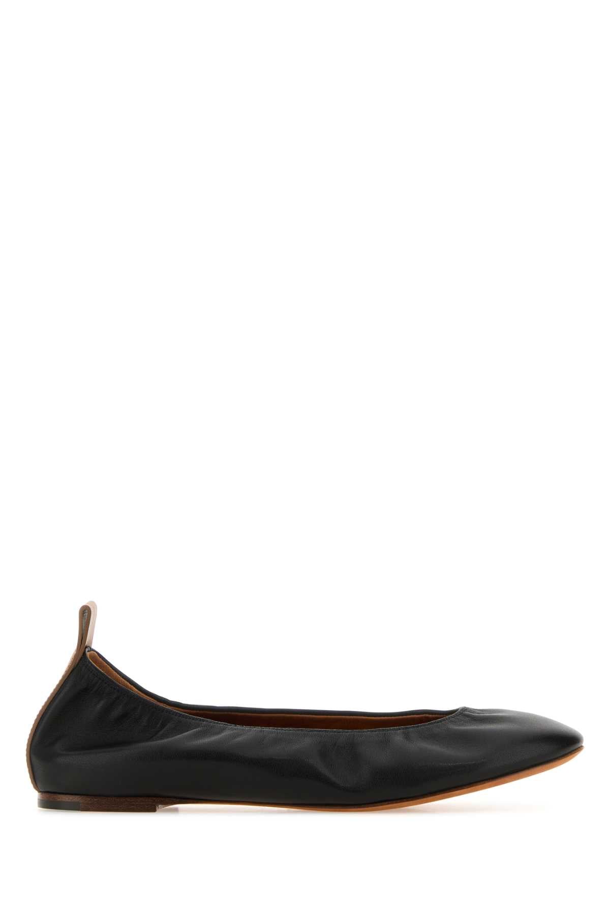 LANVIN Classic Black Ballerinas for Women - Size 10