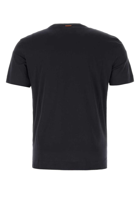 ZEGNA Classic Cotton T-Shirt for Men - Midnight Blue