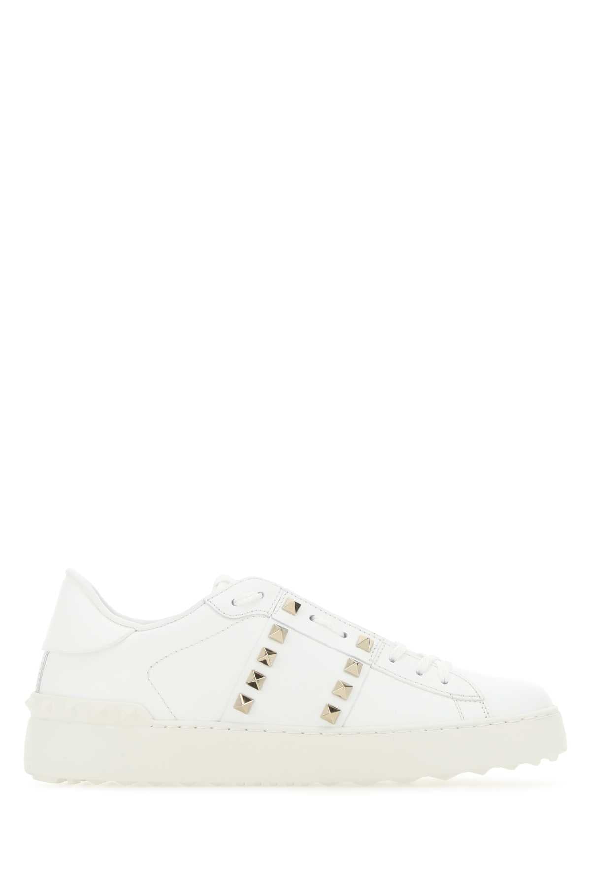 VALENTINO GARAVANI Rockstud Untitled Leather Sneakers - Women's