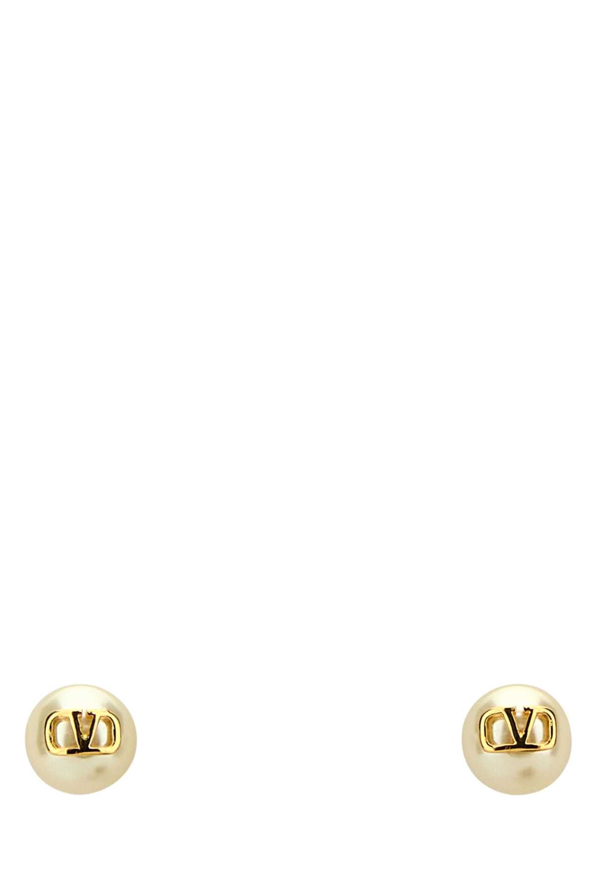 VALENTINO GARAVANI Ivory Pearl Mini Earrings