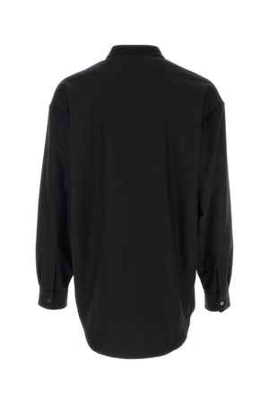 THE ROW Elegant Black Wool Blend Stendhal Shirt - Perfect for Any Season