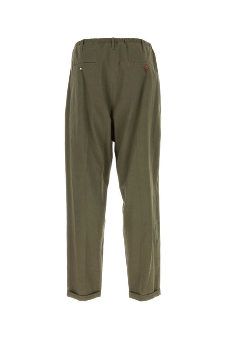 MAGLIANO Army Green Cotton Pants for Men