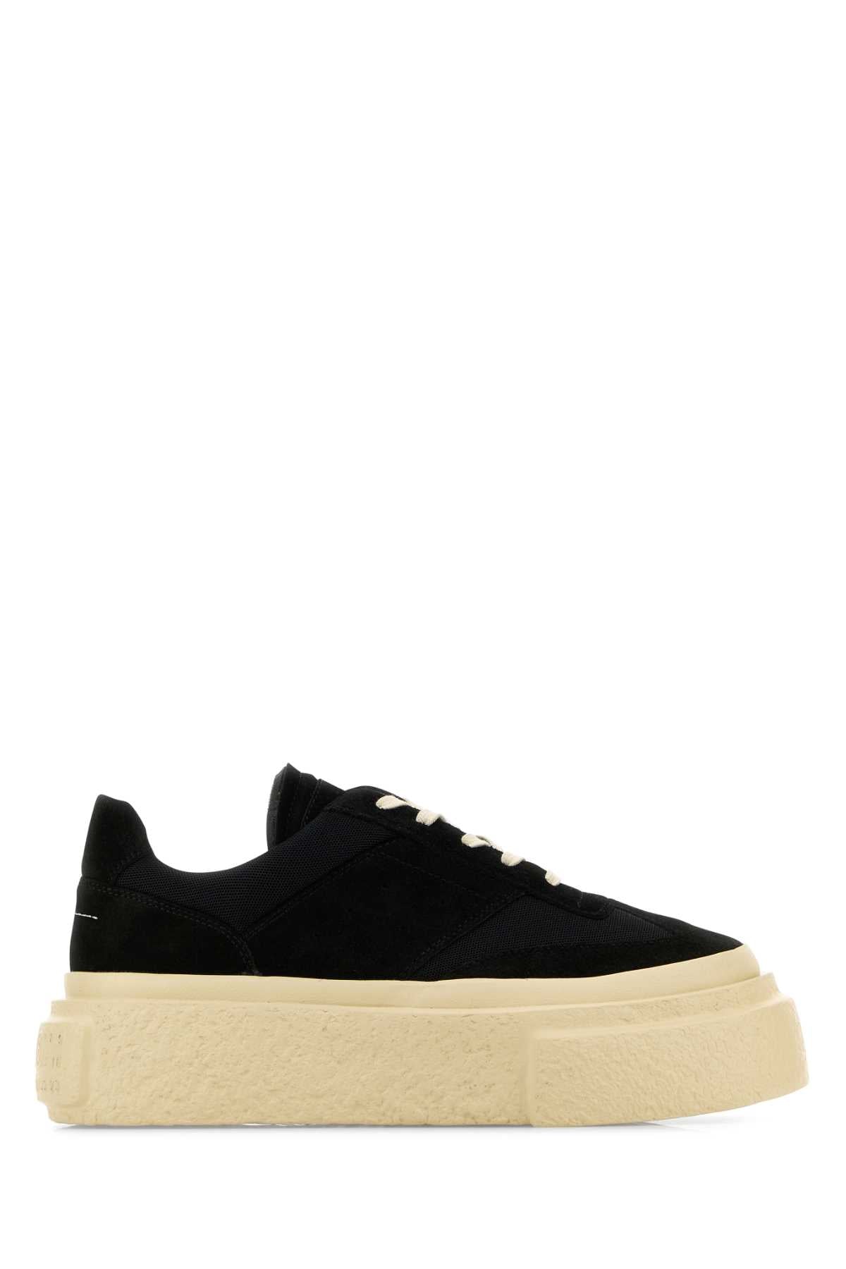 MM6 MAISON MARGIELA Gambetta Black Suede and Mesh Sneakers for Men