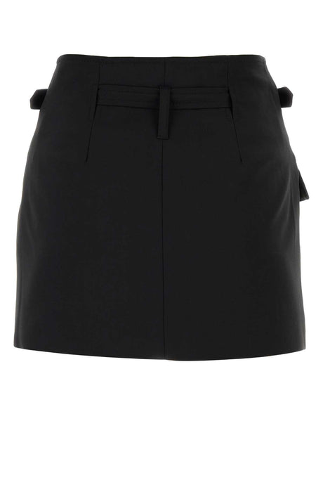 DION LEE Sleek Black Mini Skirt for Women