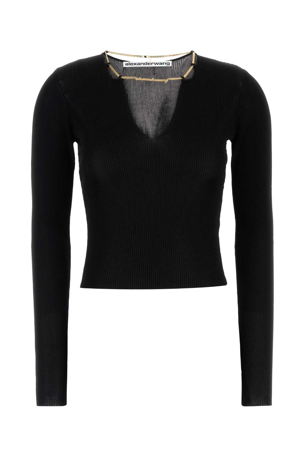 ALEXANDER WANG Chic Black Viscose Top for Women - Perfect for Every Occasion