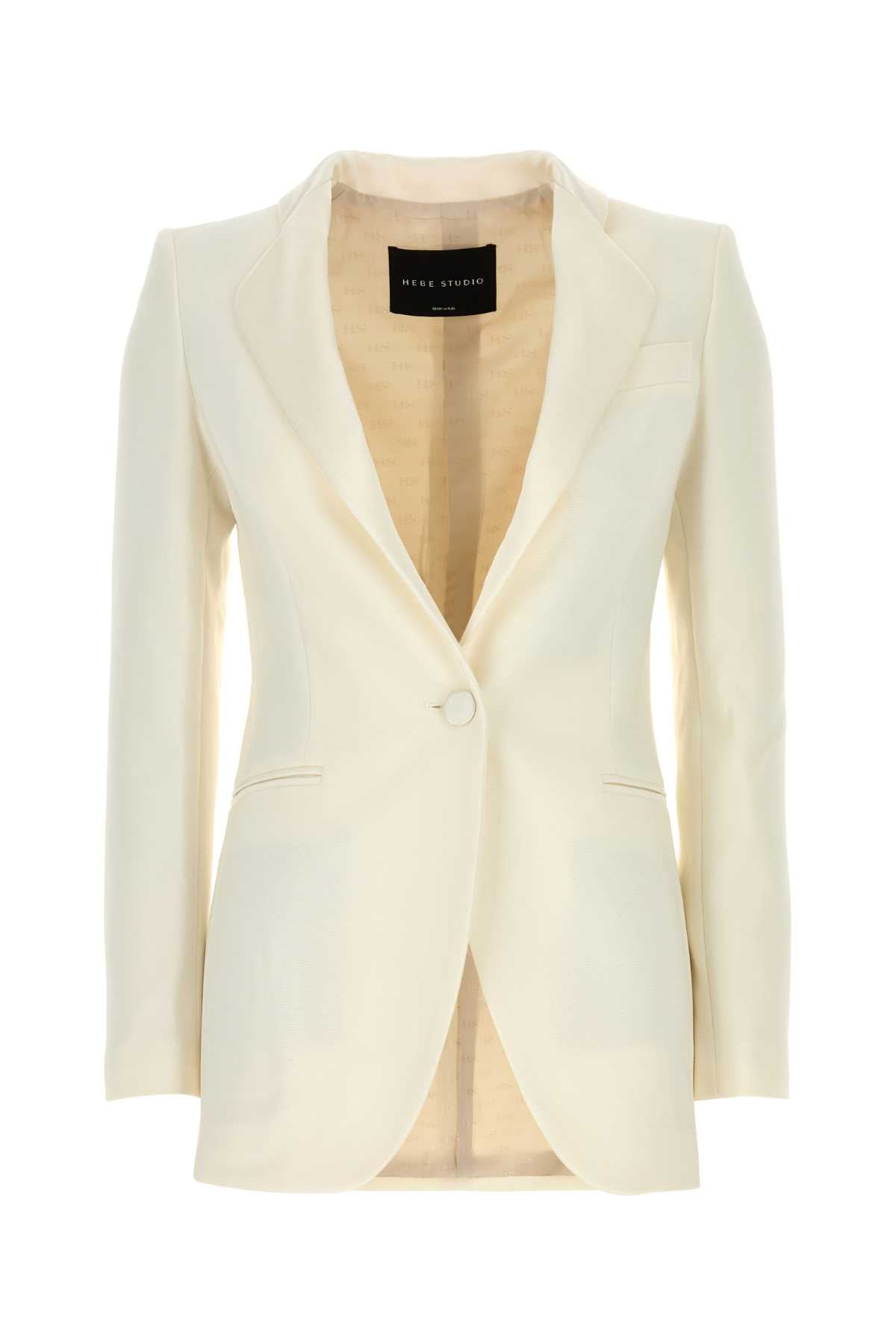 HEBE STUDIO Elevate Your Look: White Cady Blazer