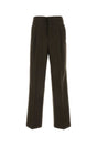 AMI Men's Elegant Brown Wool Trousers