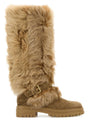 GIANVITO ROSSI Women's Suede and Fur Maverick Boots