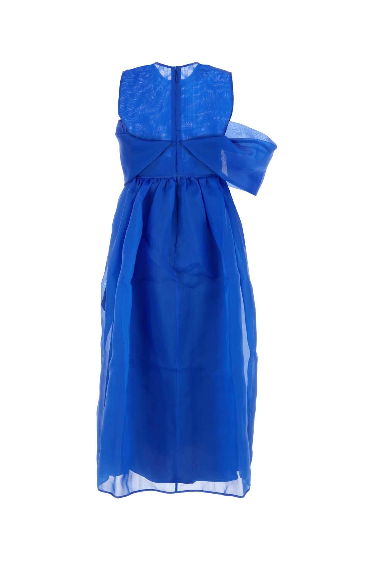 CECILIE BAHNSEN Electric Blue Silk Mini Dress