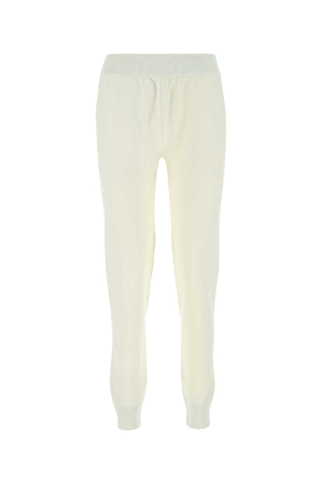 BOTTEGA VENETA Ivory Stretch Wool Blend Joggers