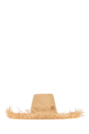 RUSLAN BAGINSKIY Beige Straw Sun Hat