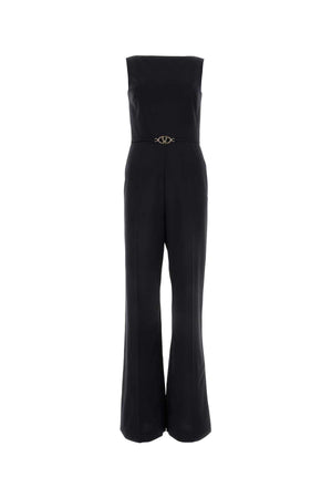 VALENTINO GARAVANI Chic Navy Blue Wool Blend Jumpsuit for Women