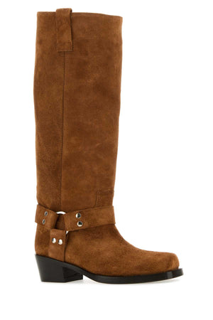 PARIS TEXAS Roxy Caramel Suede Mini Boots