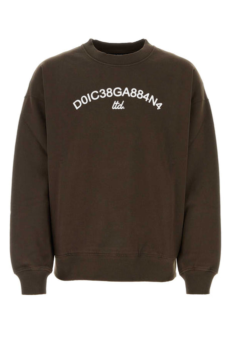 DOLCE & GABBANA Classic Brown Cotton Sweatshirt for Men