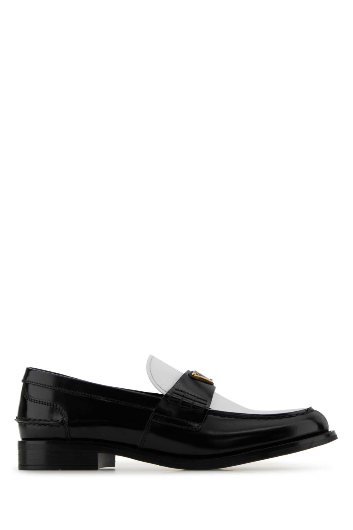 PRADA Two-tone Leather Loafers