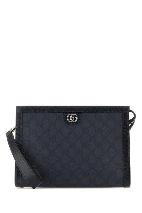 GUCCI Signature Fabric Ophidia Clutch - 26 cm x 18 cm x 6 cm