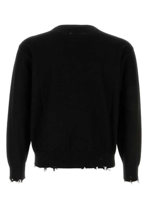 MM6 MAISON MARGIELA Cotton Black Sweater for Men - Stylish and Versatile