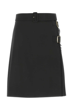 BURBERRY Chic Black Stretch Mini Skirt for Women