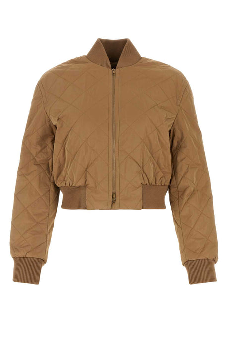 MAX MARA Elegant Camel Polyester Blend Padded Jacket