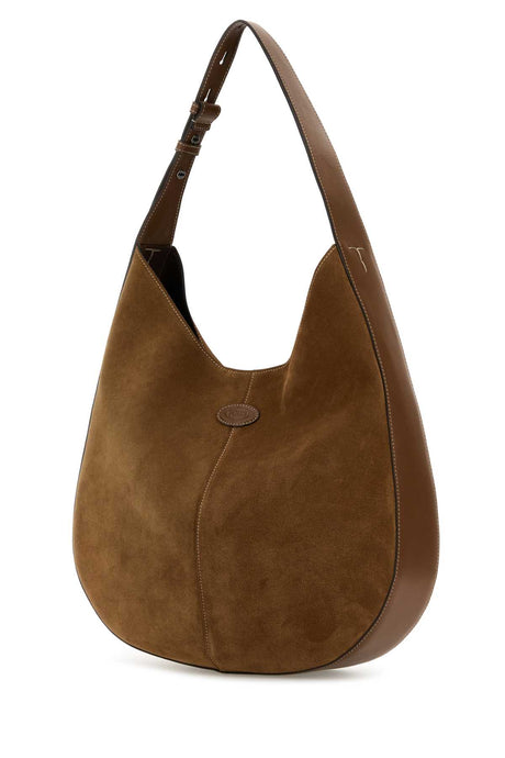 TOD'S Elegant Brown Suede Di Handbag - 39 cm x 34 cm