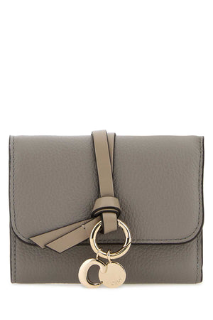 CHLOE Mini Grey Leather Alphabet Wallet