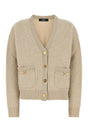 VERSACE Beige Wool Blend Cardigan