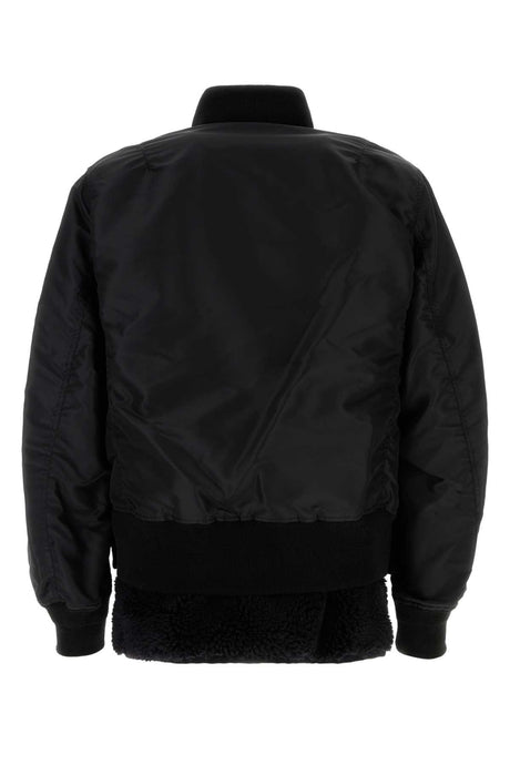 SACAI Black Nylon Bombe Jacket for Men