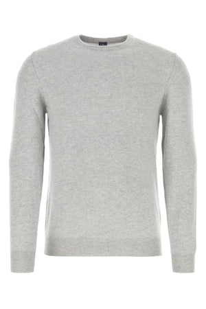 FEDELI Light Grey Cashmere Sweater for Men