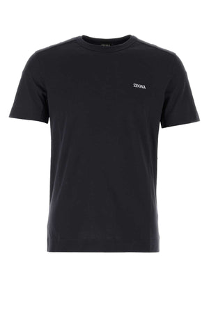 ZEGNA Classic Cotton T-Shirt for Men - Midnight Blue