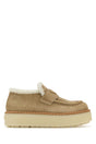 PRADA Elevated Suede Loafers with Platform Height 4.5 cm