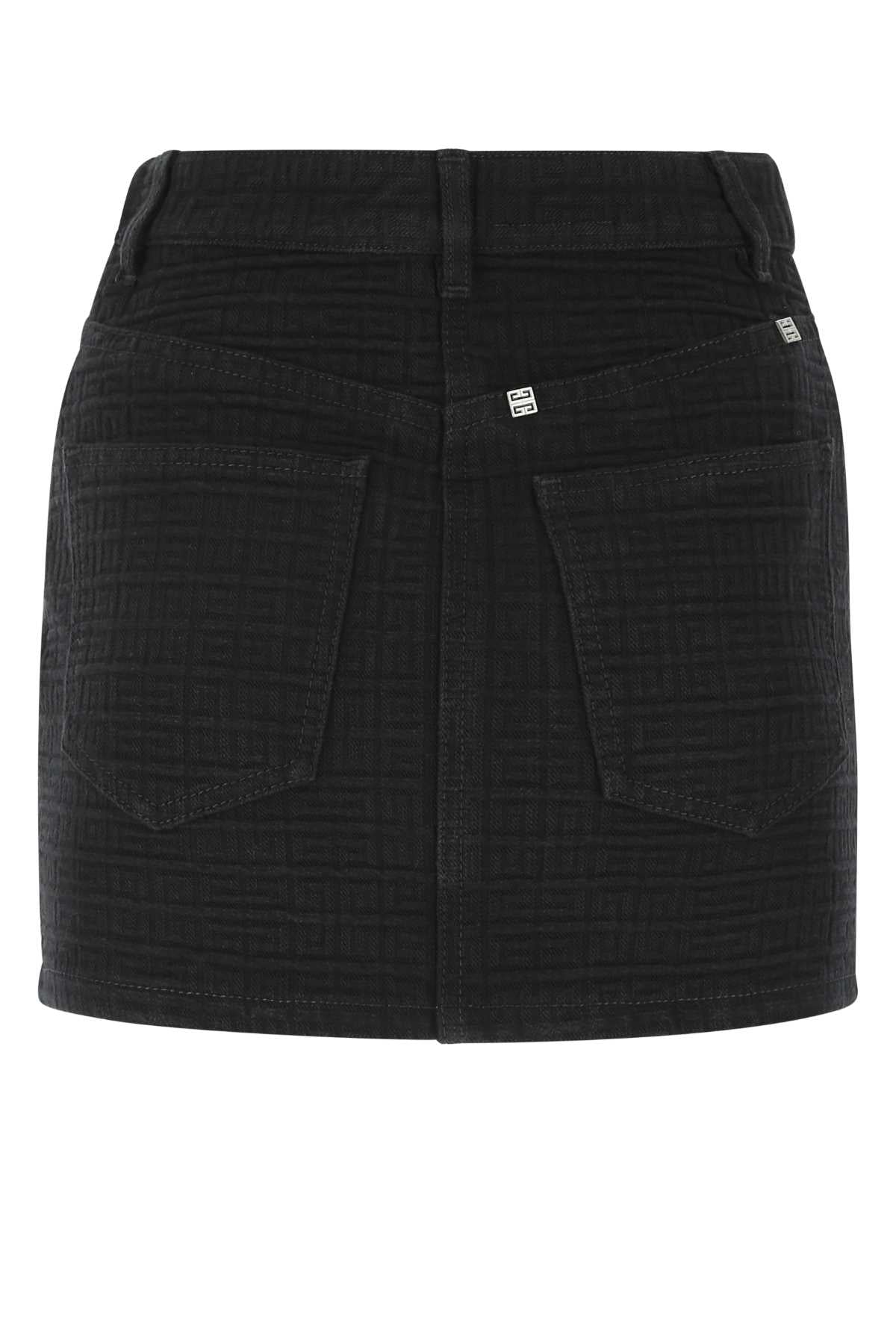 GIVENCHY Classic Black Denim Mini Skirt for Women