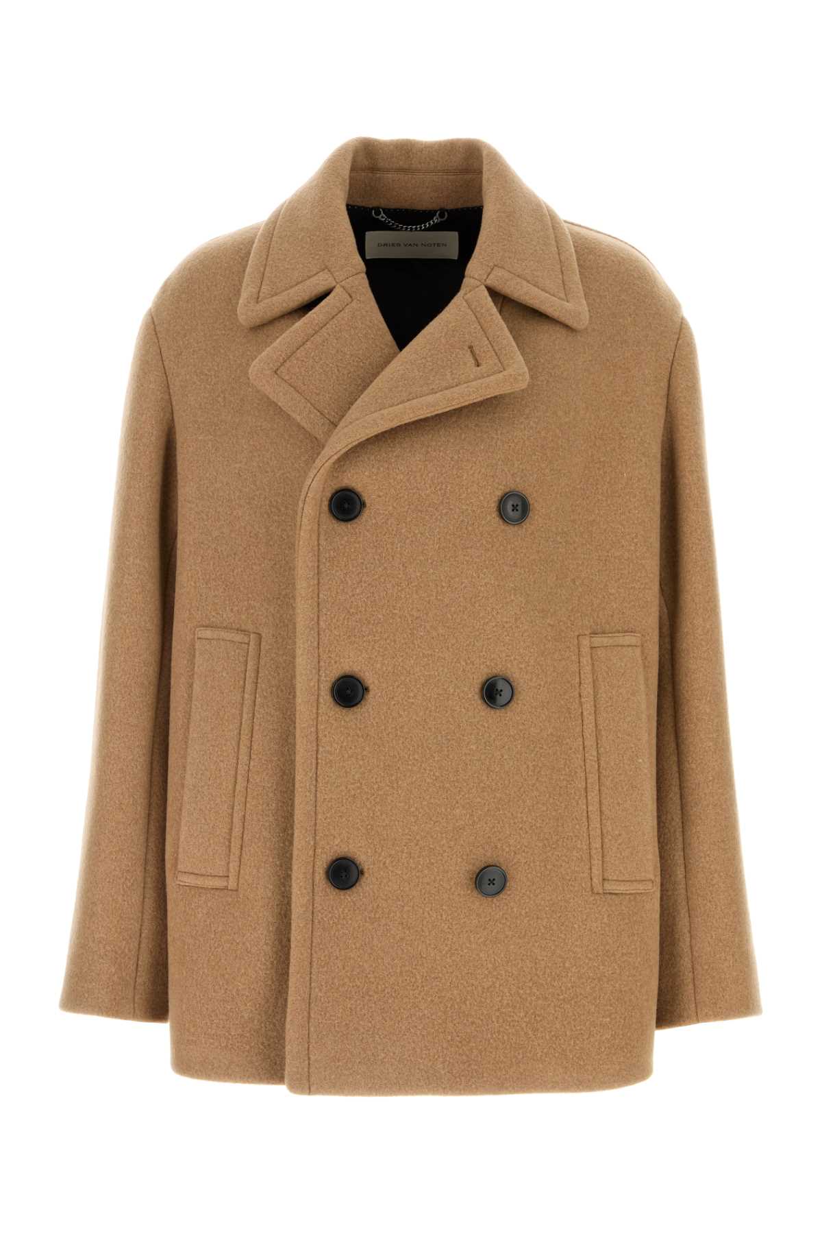 DRIES VAN NOTEN Camel Wool Jacket for Men - 24W Season