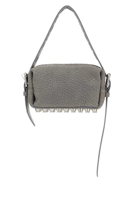 ALEXANDER WANG Mini Grey Nabuk Small Ricco Shoulder Handbag