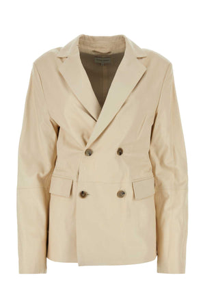 LOULOU Ivory Leather Davao Blazer for Women