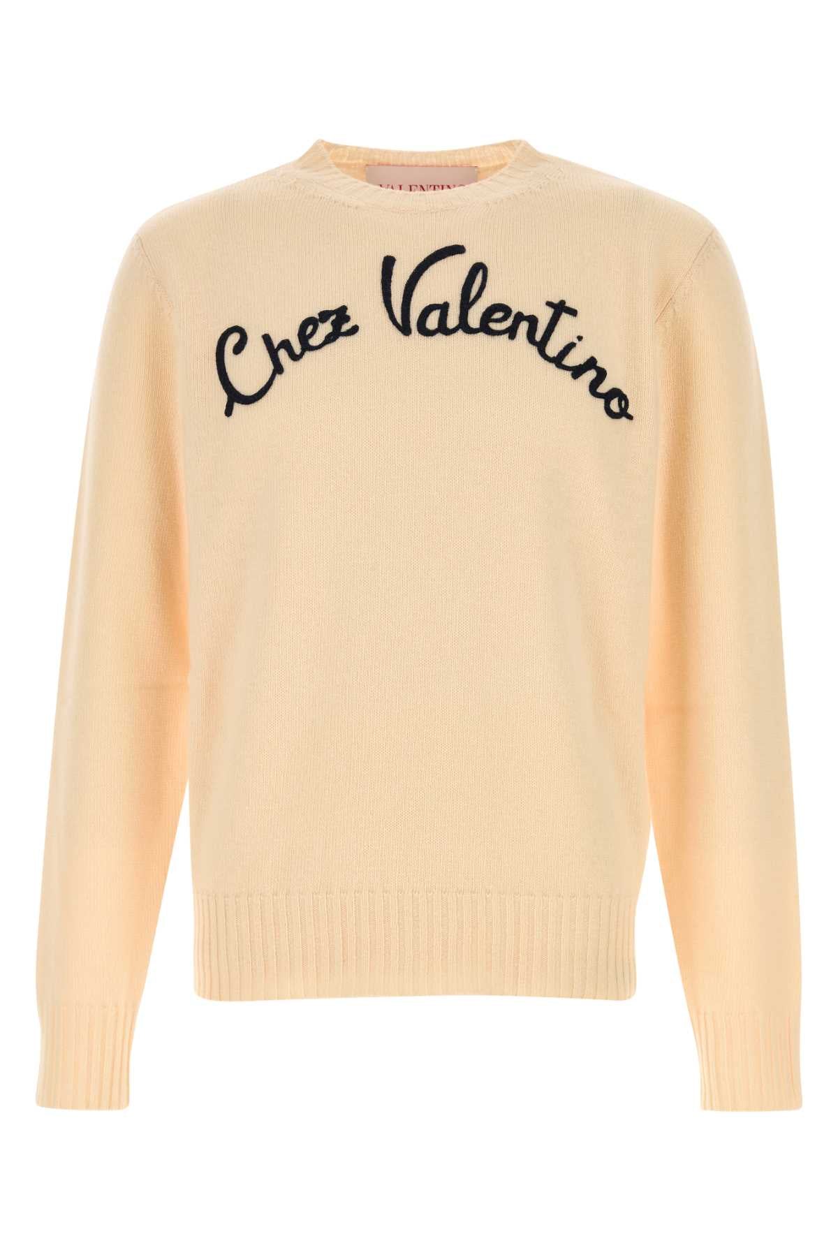 VALENTINO GARAVANI Cream Wool Sweater for Men - Classic Comfort