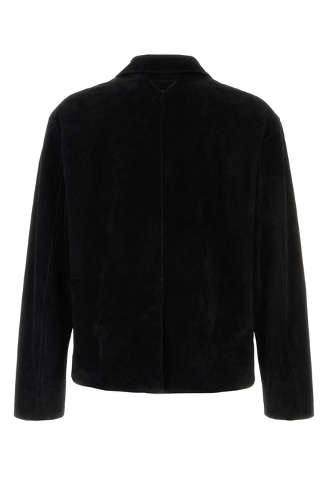 PRADA Classic Black Suede Blazer for Men