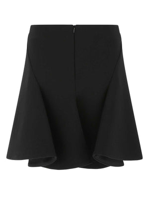 BOTTEGA VENETA Chic Black Stretch Wool Blend Mini Skirt