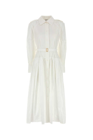 PATOU Classic White Poplin Shirt Dress