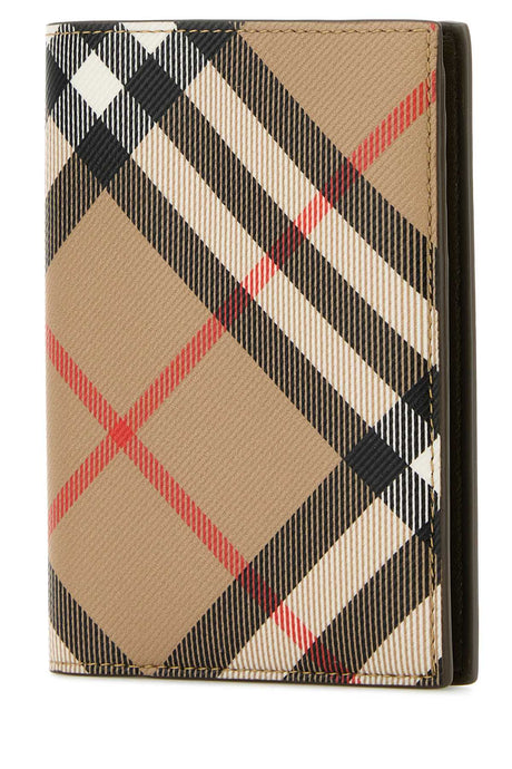 BURBERRY Printed e-Canvas Passport Holder - 9.5 cm x 14 cm x 2 cm