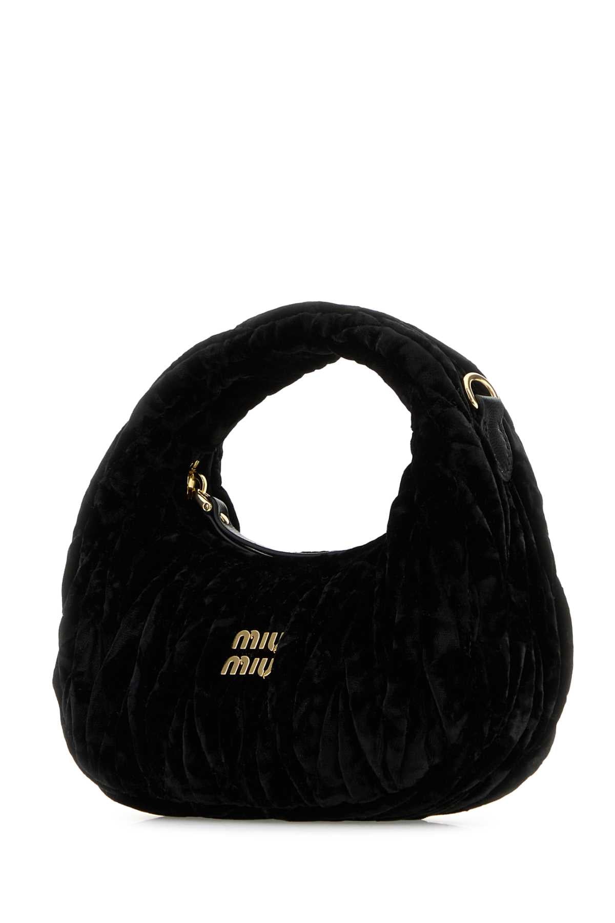 MIU MIU Chic Black Velvet Mini Handbag