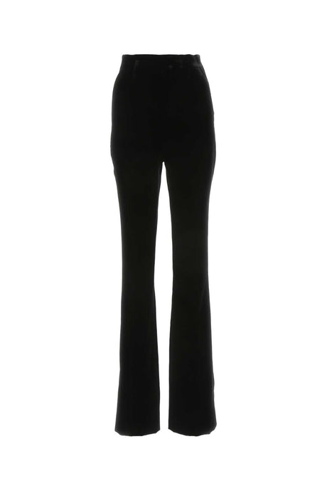 SAINT LAURENT Elegant Black Velvet Pants for Women