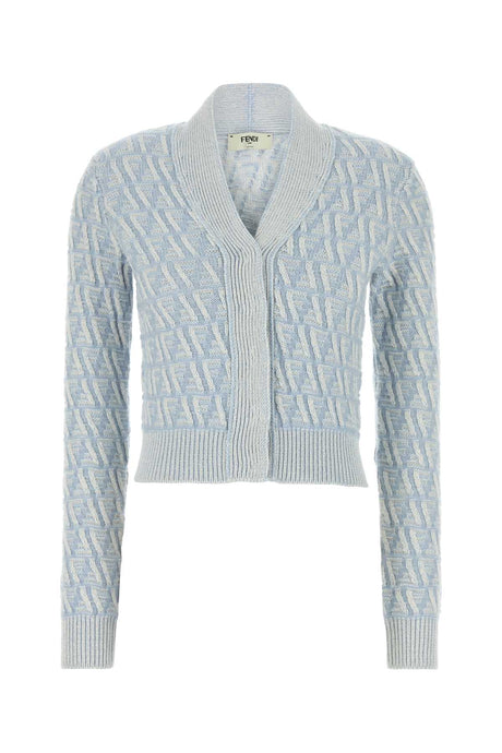 FENDI Embroidered Silk Blend Cardigan for Women